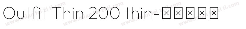 Outfit Thin 200 thin字体转换